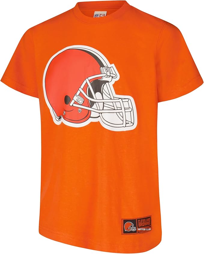 Ultra Game NFL Official Youth Super Soft T-Shirt & Hoodie Sweatshirt Set, Cleveland Browns|Cleveland Browns