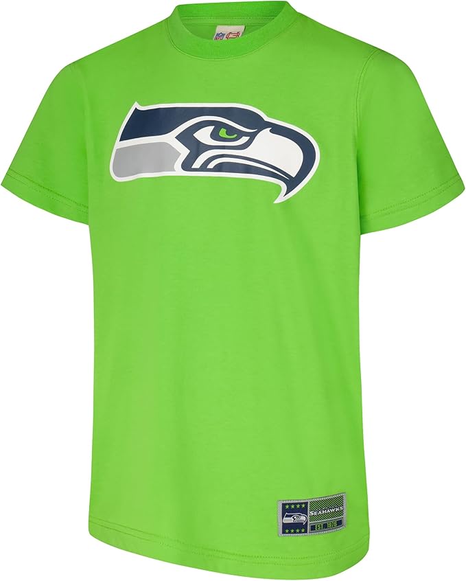 Ultra Game NFL Official Youth Super Soft T-Shirt & Hoodie Sweatshirt Set, Seattle Seahawks|Seattle Seahawks