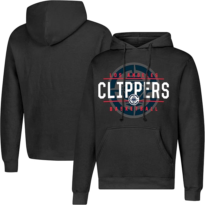 Ultra Game NBA Official Men's Super Soft Get Right Hoodie Sweatshirt, Los Angeles Clippers, Black|Los Angeles Clippers