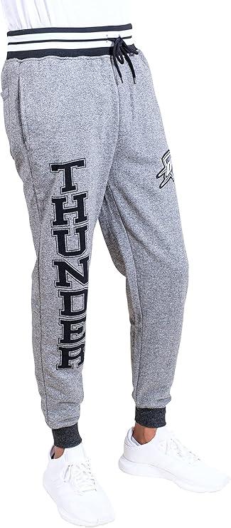 Ultra Game NBA Official Men’s Super Soft Game Day Jogger Sweatpants - Unisex, Oklahoma City Thunder, Black Marl|Oklahoma City Thunder