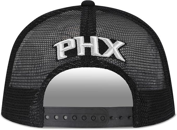 Ultra Game NBA Official Men’s Snap Back All Around The World Trucker Baseball Cap Hat - Unisex, Phoenix Suns, Black Marl, 1SIZE|Phoenix Suns