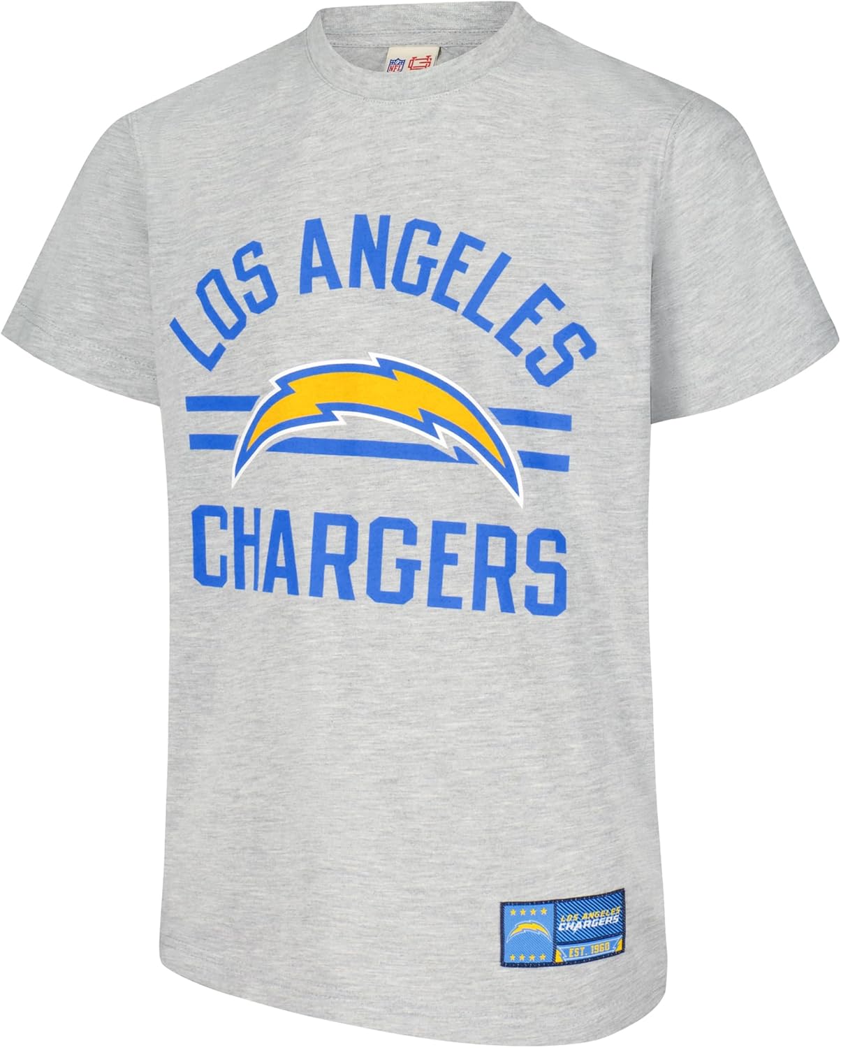 Ultra Game NFL Official Youth Super Soft 2 Pack T-Shirt Set, Los Angeles Chargers|Los Angeles Chargers