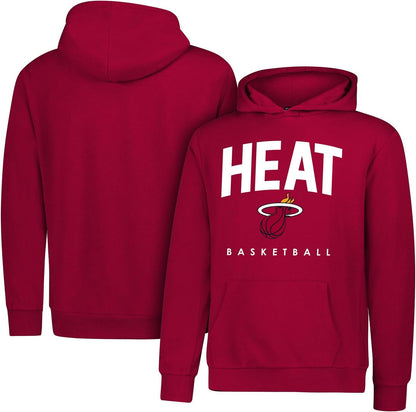 Ultra Game NBA Official Youth Super Soft Teamster Hoodie Sweatshirt, Miami Heat, Team Color|Miami Heat