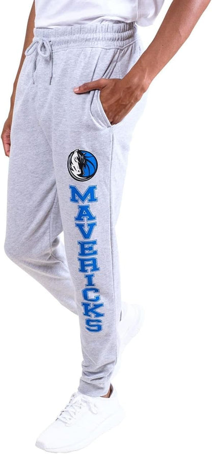 Ultra Game NBA Official Men‚Äôs Super Soft Jogger Sweatpants - Unisex, Dallas Mavericks, Heather Gray|Dallas Mavericks