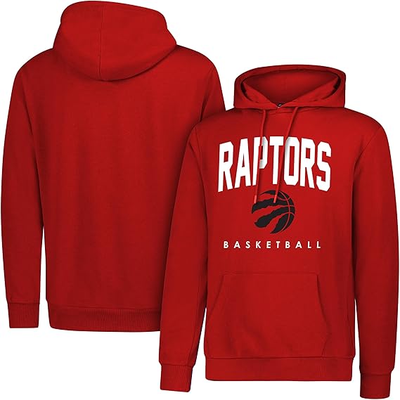 Ultra Game NBA Official Men's Super Soft Teamster Hoodie Sweatshirt, Toronto Raptors, Team Color|Toronto Raptors