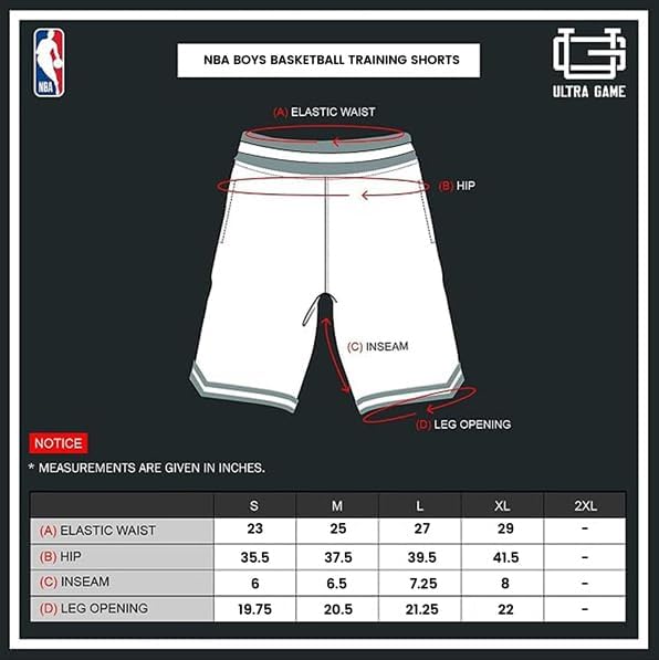 Ultra Game NBA Official Youth Active Knit Basketball Training Shorts, Sacramento Kings, Black|Sacramento Kings