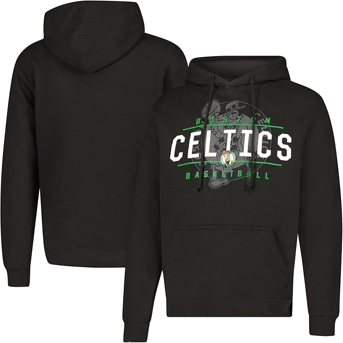 Ultra Game NBA Official Men's Super Soft Get Right Hoodie Sweatshirt, Boston Celtics, Black|Boston Celtics