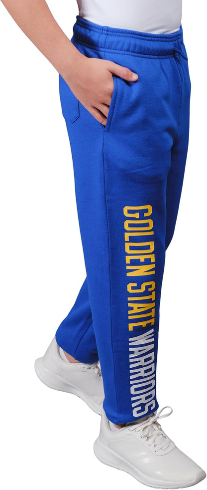 Ultra Game Youth's NBA Official Super Soft Game Day Jogger Sweatpants, Golden State Warriors, Team Color|Golden State Warriors