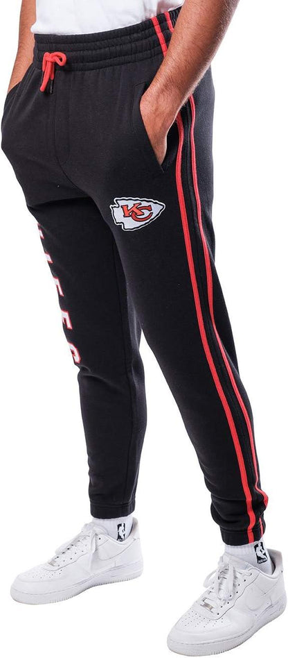 Ultra Game NFL Official Adults Super Soft Game Day Jogger Sweatpants - Unisex, Kansas City Chiefs, Team Color|Kansas City Chiefs