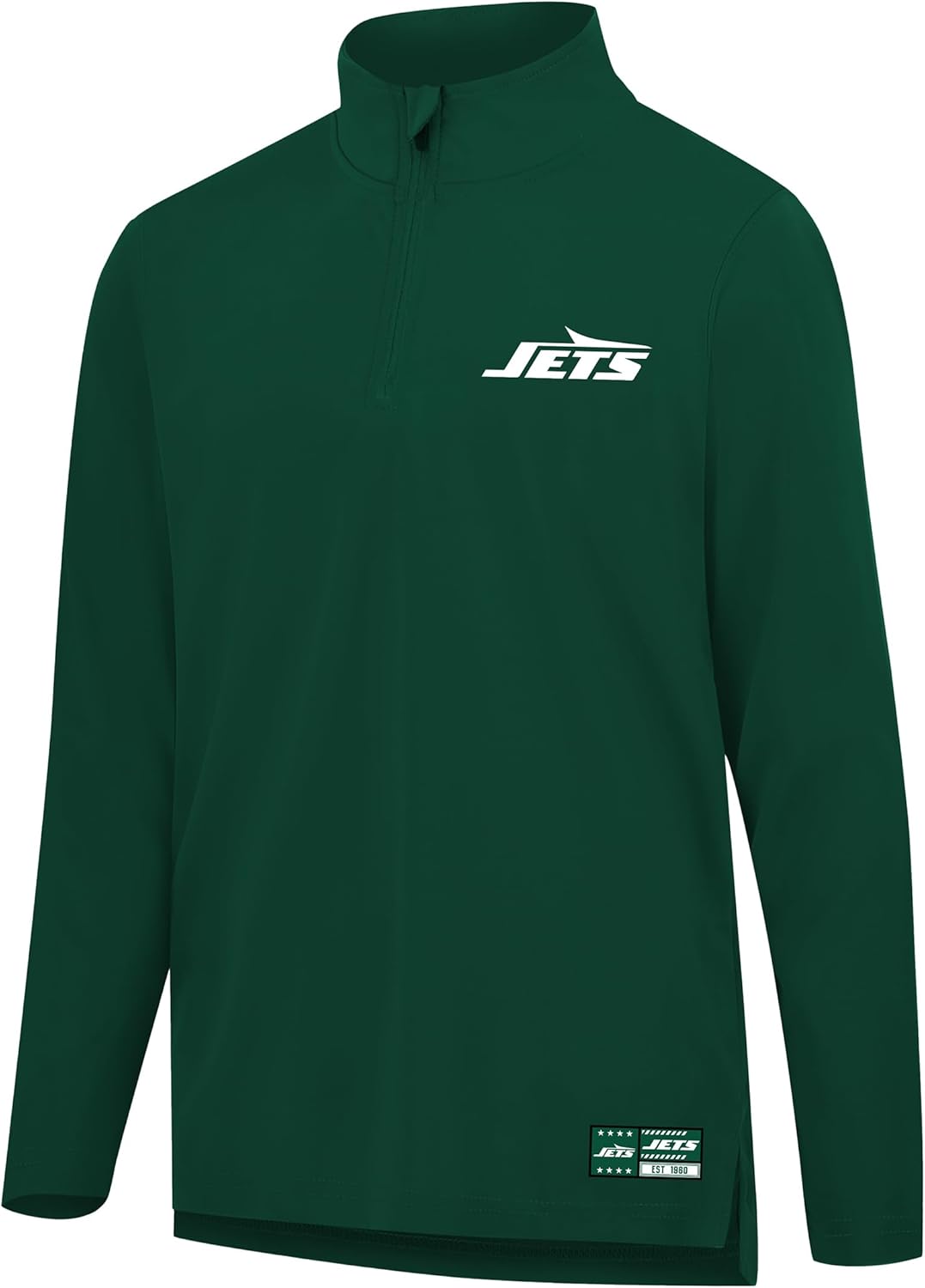 NFL Official Adults Super Soft Quarter Zip Long Sleeve T-Shirt - Unisex|New York Jets