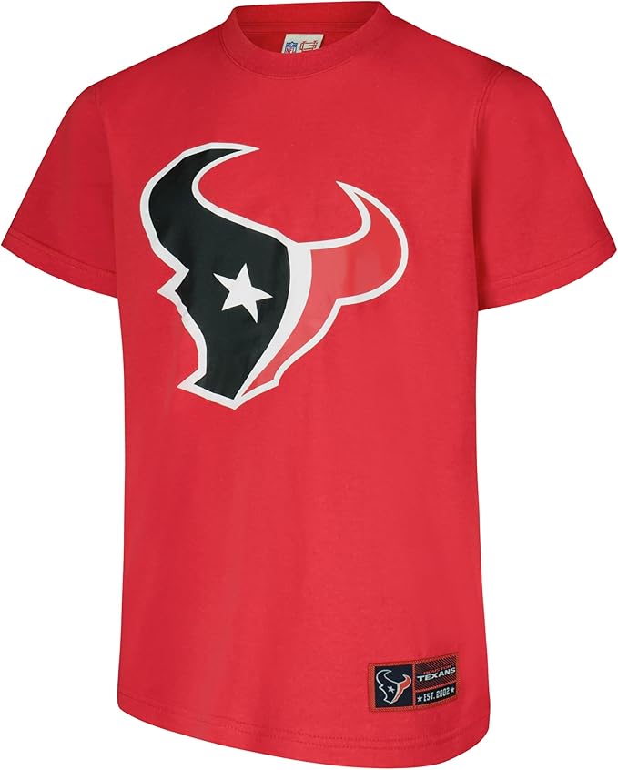 NFL Official Youth Super Soft T-Shirt & Hoodie Sweatshirt Set|Houston Texans