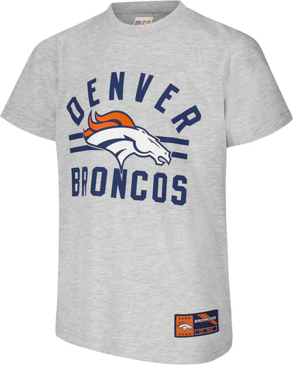 Ultra Game NFL Official Youth Super Soft 2 Pack T-Shirt Set, Denver Broncos|Denver Broncos