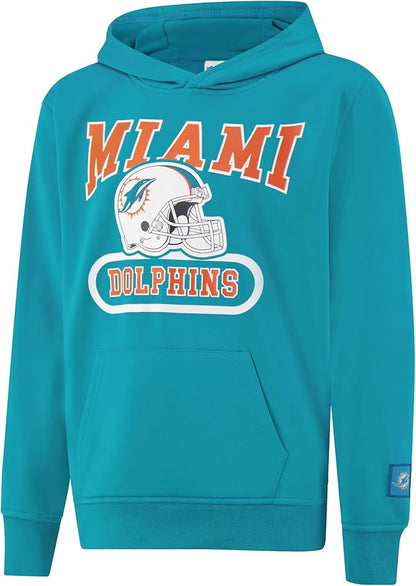 Ultra Game NFL Official Youth Super Soft Jogger & Hoodie Sweatshirt Set, Miami Dolphins, Team Color|Miami Dolphins