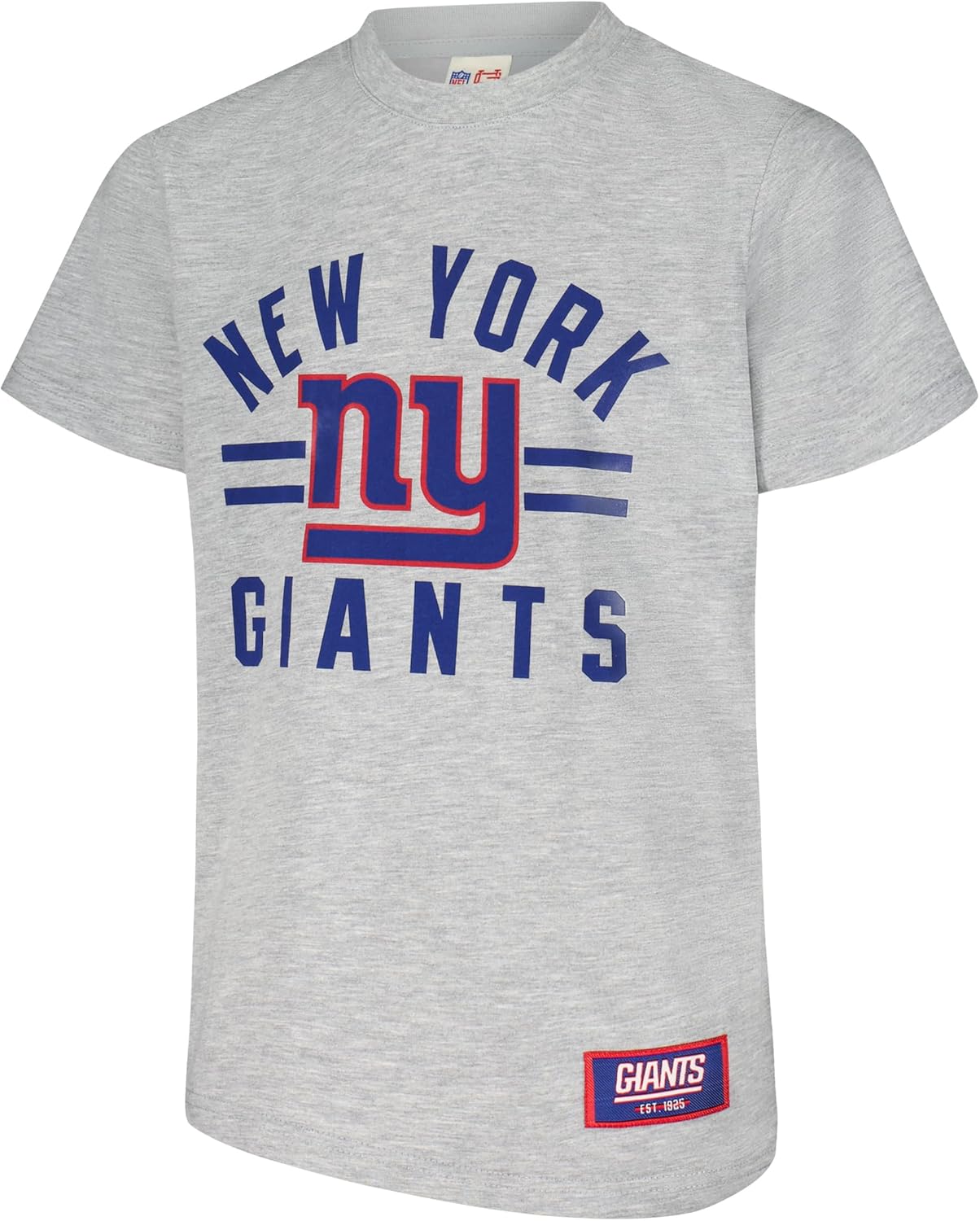 Ultra Game NFL Official Youth Super Soft 2 Pack T-Shirt Set, New York Giants|New York Giants