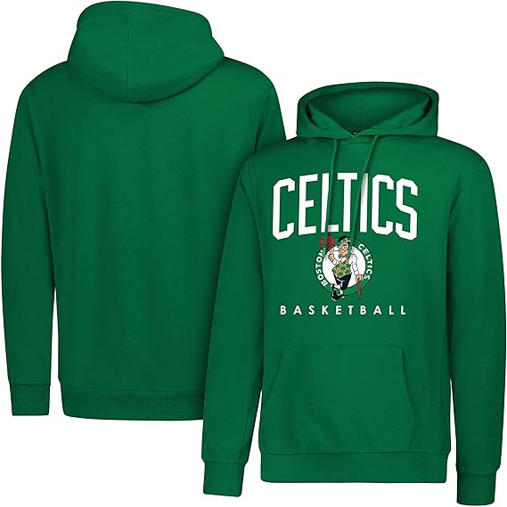 Ultra Game NBA Official Men's Super Soft Teamster Hoodie Sweatshirt, Boston Celtics, Team Color|Boston Celtics