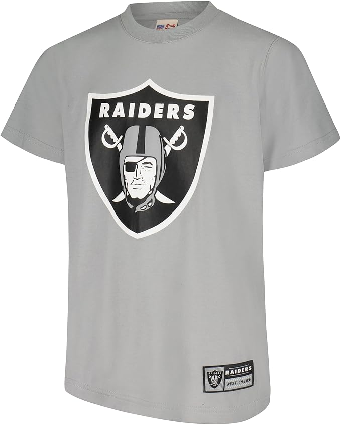 Ultra Game NFL Official Youth Super Soft T-Shirt & Hoodie Sweatshirt Set, Las Vegas Raiders|Las Vegas Raiders