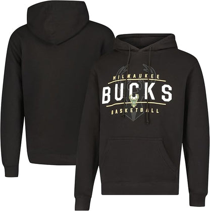 Ultra Game NBA Official Men's Super Soft Get Right Hoodie Sweatshirt, Milwaukee Bucks, Black|Milwaukee Bucks