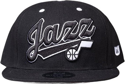 Ultra Game NBA Official Youth 8-20 Snap Back 3D Embroidered Team Logo Baseball Cap Hat, Utah Jazz, Team Color, 1SIZE|Utah Jazz