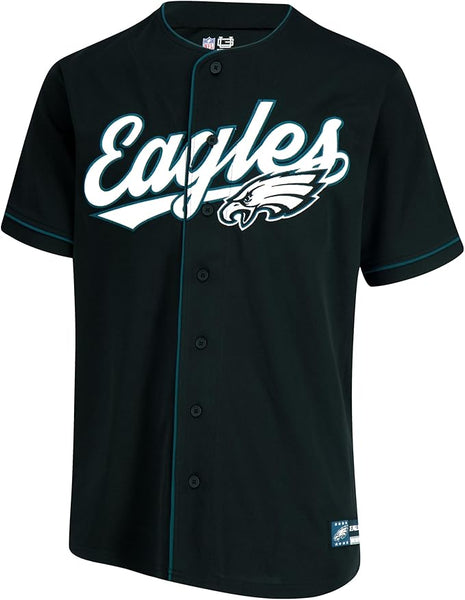 シャツ NFL EAGLES game shirts NFL Official Adults Game Day Button Down Baseball Mesh