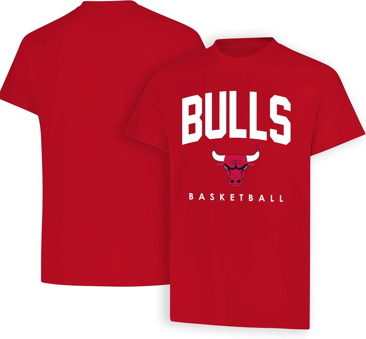 Ultra Game NBA Official Men's Official Teamster Short Sleeve T-Shirt, Chicago Bulls, Team Color|Chicago Bulls