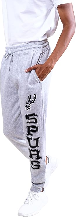 Ultra Game NBA Official Men’s Super Soft Jogger Sweatpants - Unisex, San Antonio Spurs, Team Color|San Antonio Spurs