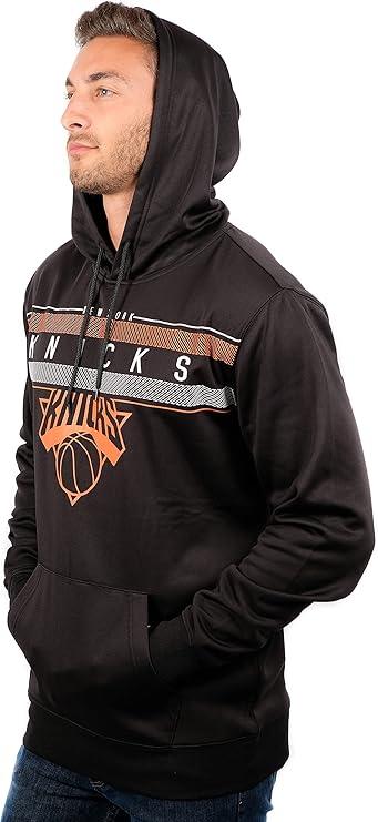 Ultra Game NBA Official Men’s Super Soft Midtown Hoodie Pullover Sweatshirt - Unisex, New York Knicks|New York Knicks