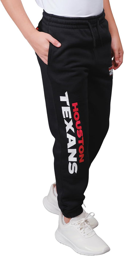 Ultra Game NFL Official Youth Super Soft Game Day Jogger Sweatpants, Houston Texans, Black|Houston Texans