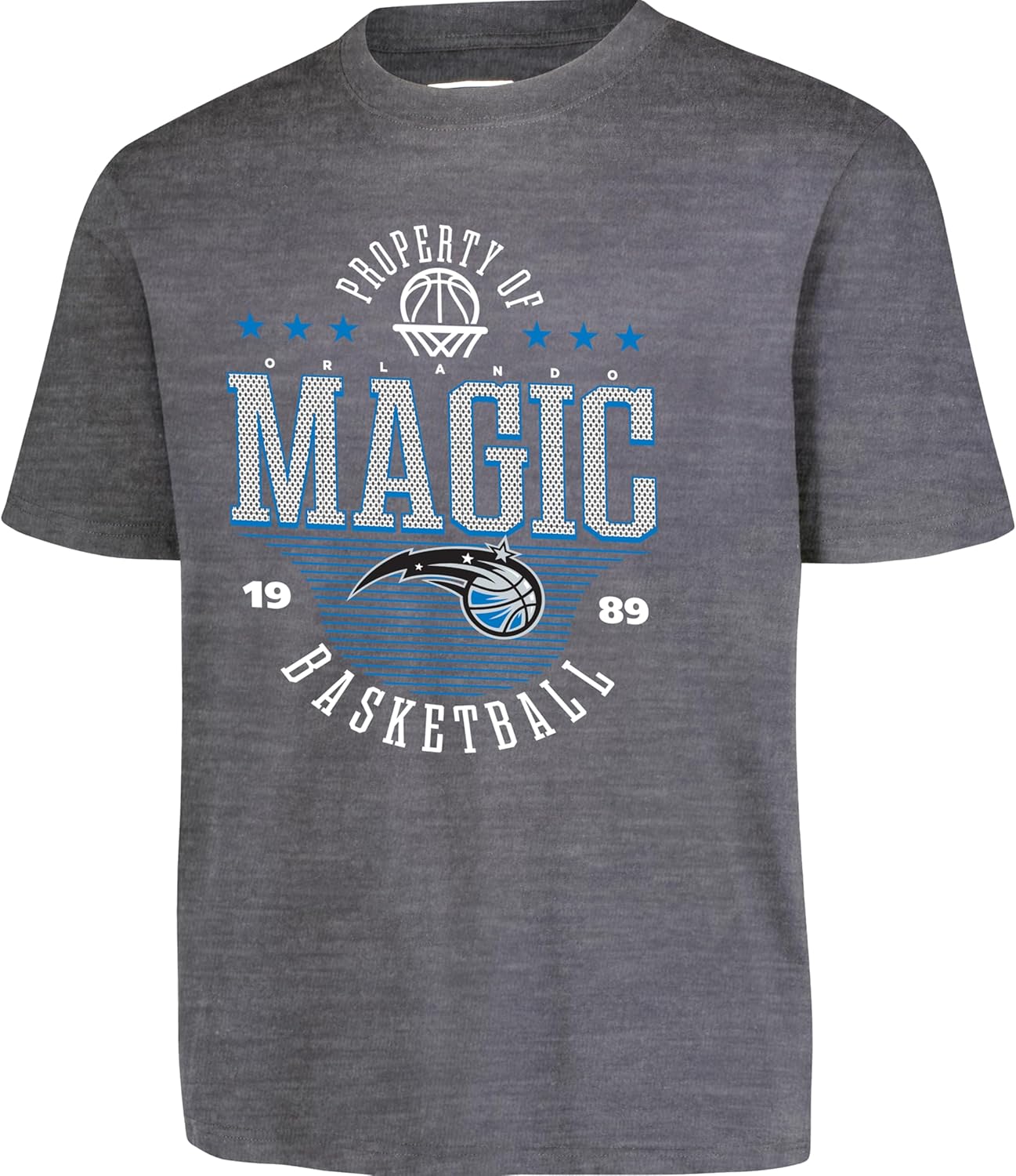 Ultra Game NBA Official Youth Super Soft Mad Props T-Shirt, Orlando Magic, Heather Charcoal|Orlando Magic