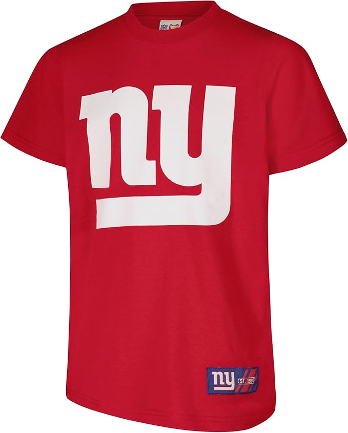 Ultra Game NFL Official Youth Super Soft T-Shirt & Hoodie Sweatshirt Set, New York Giants|New York Giants