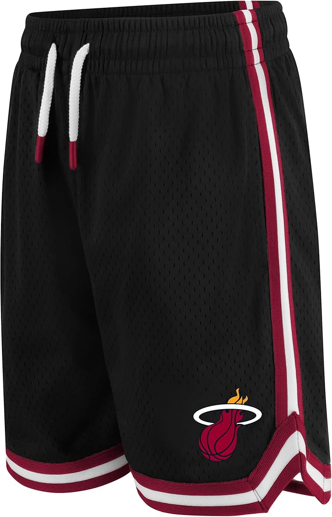 Ultra Game Youth's NBA Official Super Soft Tank Top & Shorts 2-Piece Set, Miami Heat, Black|Miami Heat