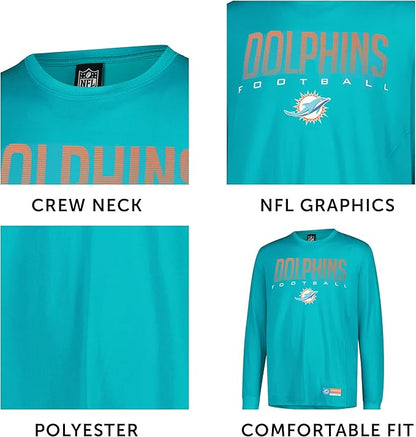 NFL Official Super Soft Game Day Long Sleeve T-Shirt|Miami Dolphins