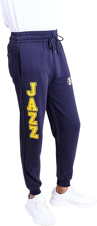 Ultra Game NBA Official Men’s Super Soft Jogger Sweatpants - Unisex, Utah Jazz, Team Color|Utah Jazz