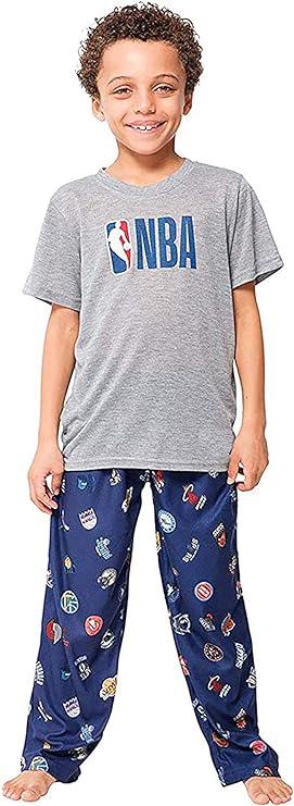 Ultra Game NBA Official Youth 2 Piece T-Shirt & Lounge Pants Pajama Set, Multi-Team, Boys Sizes|Multi-Team