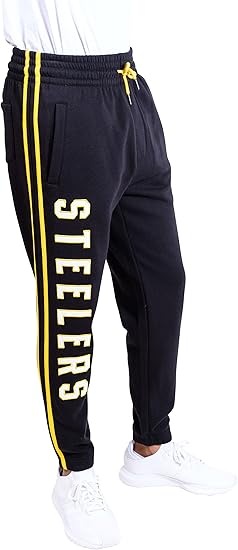 NFL Official Adults Active Super Soft Fleece Game Day Jogger Sweatpants - Unisex|Pittsburgh Steelers