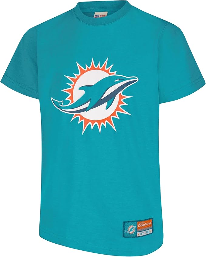 NFL Official Youth Super Soft 2 Pack T-Shirt Set|Miami Dolphins