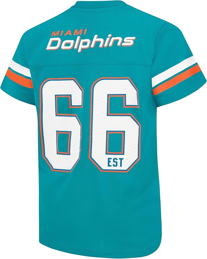 NFL Official Youth Super Soft Game Day Mesh Jersey Shirt|Miami Dolphins