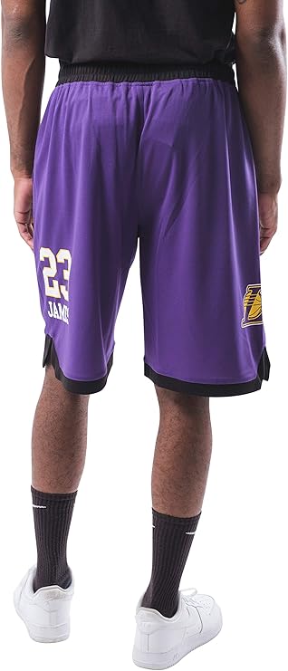 Ultra Game NBA men's Official Players Active Soft Workout Basketball Training Shorts, Los Angeles Lakers - Lebron James|Los Angeles Lakers