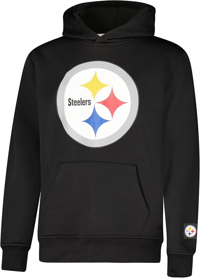 NFL Official Youth Super Soft T-Shirt & Hoodie Sweatshirt Set|Pittsburgh Steelers