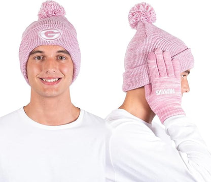 Ultra Game Adults Unisex NFL Official Super Soft Winter Beanie Knit Hat with Extra Warm Touch Screen Gloves|Green Bay Packers