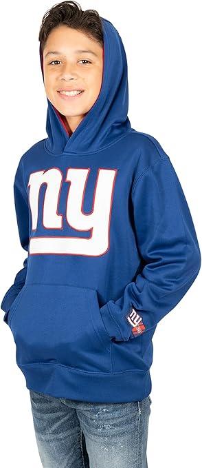 Ultra Game NFL Official Youth Super Soft Hoodie Sweatshirt Pullover - Warm Polyester Blend New York Giants|New York Giants