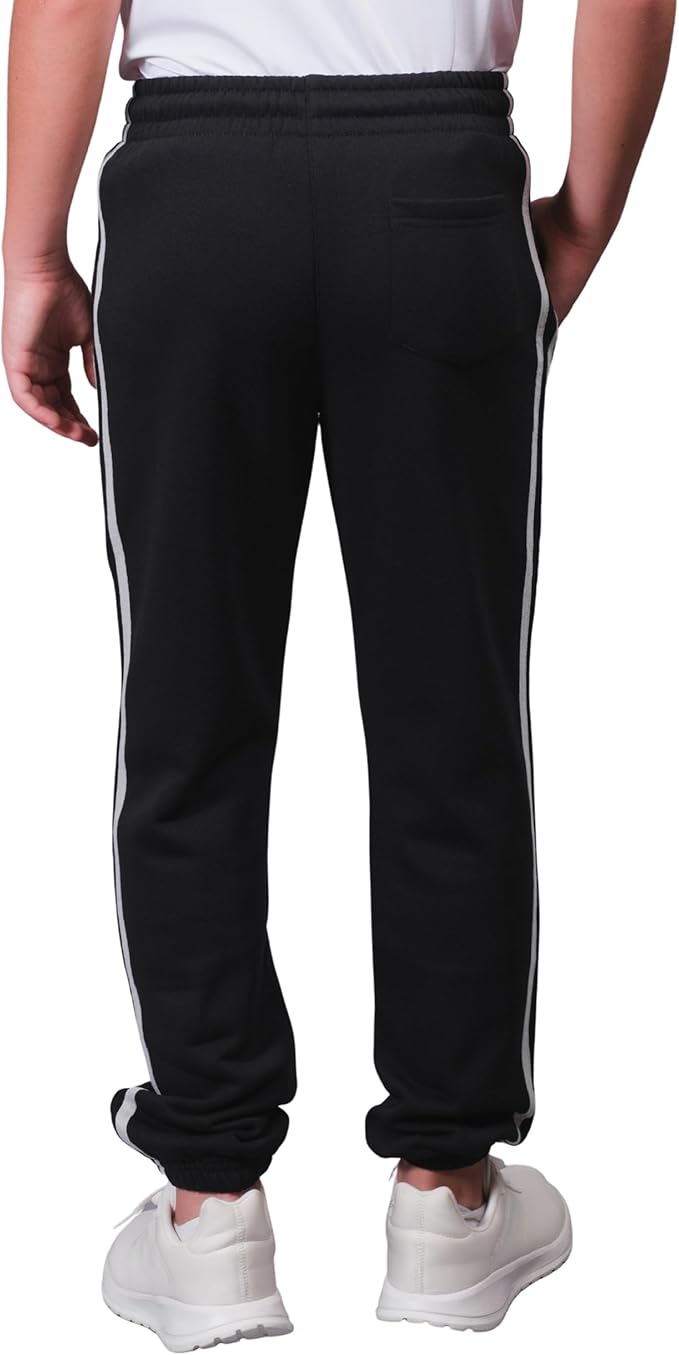 Ultra Game NFL Official Youth Super Soft Game Day Striped Jogger Sweatpants, Las Vegas Raiders, Team Color|Las Vegas Raiders