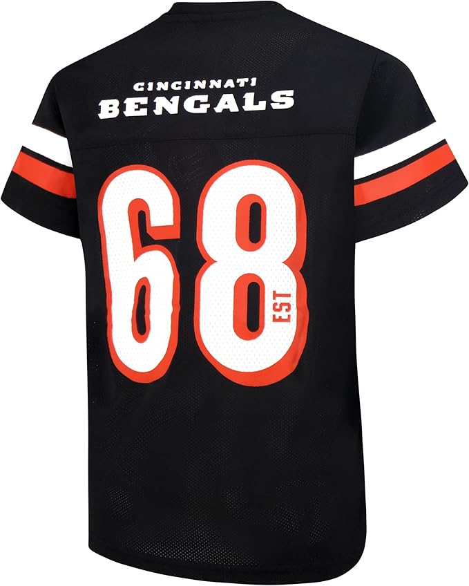 NFL Official Youth Super Soft Game Day Mesh Jersey Shirt|Cincinnati Bengals