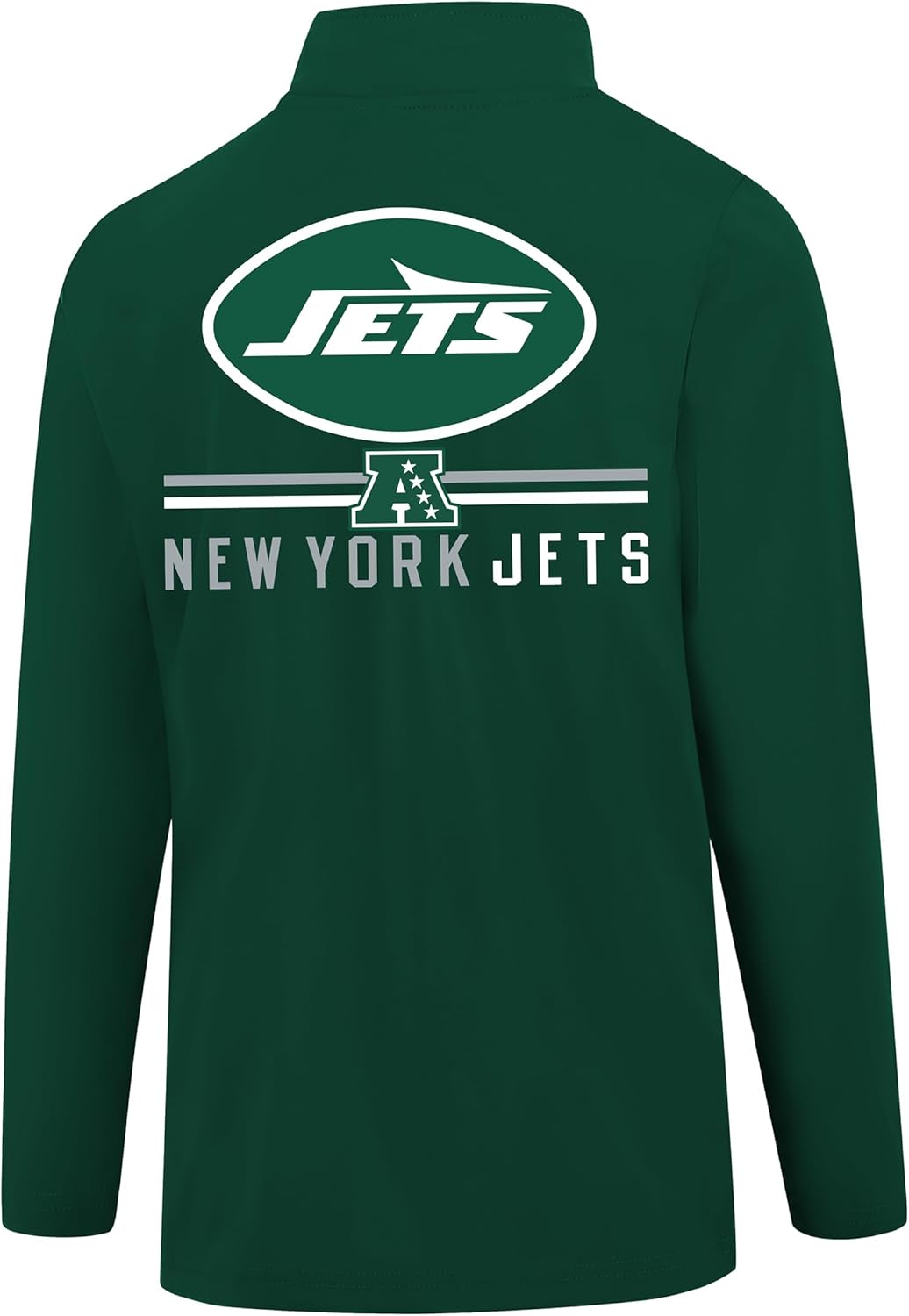 NFL Official Adults Super Soft Quarter Zip Long Sleeve T-Shirt - Unisex|New York Jets