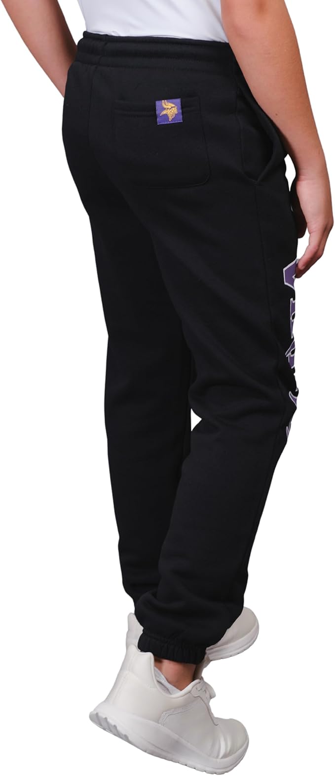 Ultra Game NFL Official Youth Super Soft Game Day Jogger Sweatpants, Minnesota Vikings, Black|Minnesota Vikings