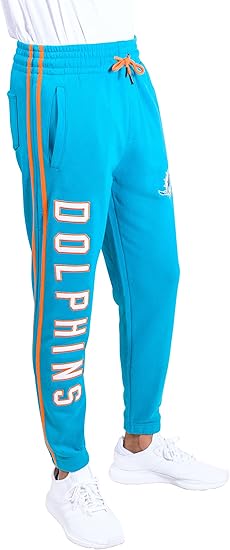 NFL Official Adults Active Super Soft Fleece Game Day Jogger Sweatpants - Unisex|Miami Dolphins