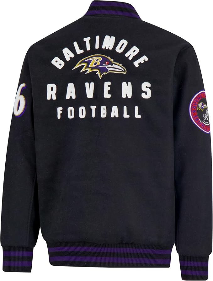 Ultra Game NFL Official Adults Classic Varsity Coaches Jacket Coat - Unisex, Baltimore Ravens, Team Color|Baltimore Ravens