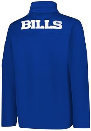 NFL Official Adults Quarter-Zip Super Soft Pullover Sweatshirt with Zipper Pockets - Unisex|Buffalo Bills