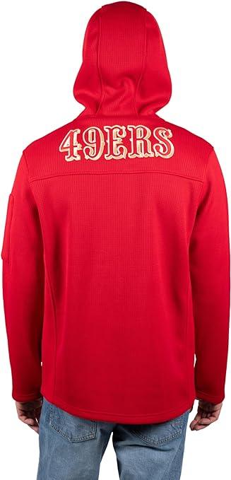 Ultra Game NFL Official Adults Supreme Quality Full Zip Hoodie Sweatshirt - Unisex, San Francisco 49ers, Team Color|San Francisco 49ers