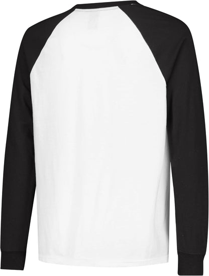 Ultra Game NFL Official Adults Super Soft Raglan Baseball Long Sleeve T-Shirt, Las Vegas Raiders, White|Las Vegas Raiders