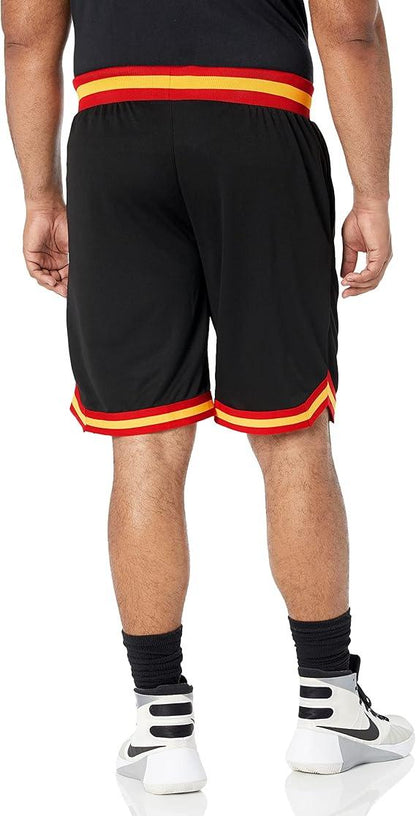 Ultra Game NBA Official Men’s Active Knit Basketball Training Shorts - Unisex, Miami Heat, Black|Miami Heat